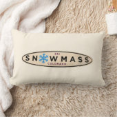 Ski Snowmass Throw Pillow ランバークッション (ブランケット)