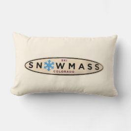 Ski Snowmass Throw Pillow ランバークッション