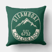 Ski Steamboat Throw Pillow クッション (裏面)