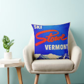 Ski Stowe Vermont Vintage Poster クッション (椅子)