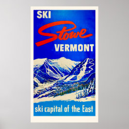 Ski Stowe Vermont Vintage Poster ポスター