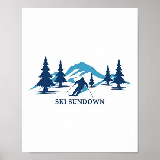 Ski Sundown Connecticut Ski Resort Skiing Skier ポスター (正面)