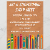 Ski Swap Meet Event Custom チラシ (正面)