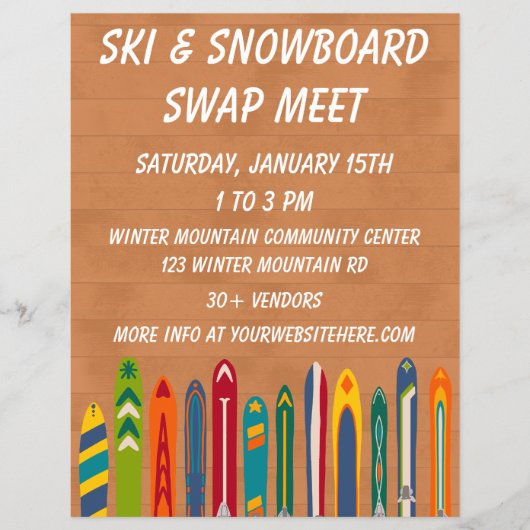 Ski Swap Meet Event Custom  チラシ (正面)