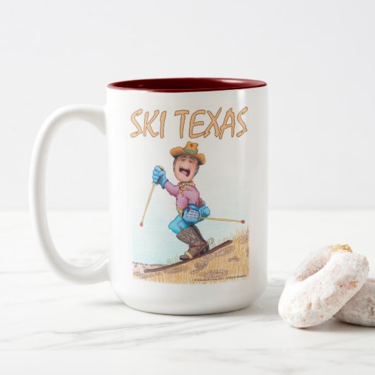 Ski Texas  ツートーンマグカップ (ドーナツ)