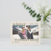 Ski Theme Winter Wonderland Christmas Photo  シーズンカード (スタンド正面)