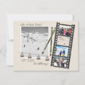 Ski Theme Winter Wonderland Christmas Photo  シーズンカード (裏面)