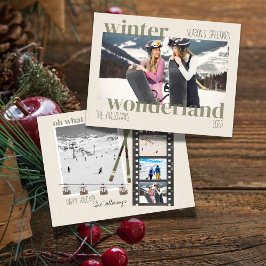 Ski Theme Winter Wonderland Christmas Photo  シーズンカード
