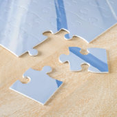 Ski Trail | Mountain Skiing Watercolor Winter ジグソーパズル (側面)