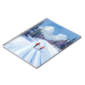 Ski Trail | Mountain Skiing Watercolor Winter ノートブック (左側)