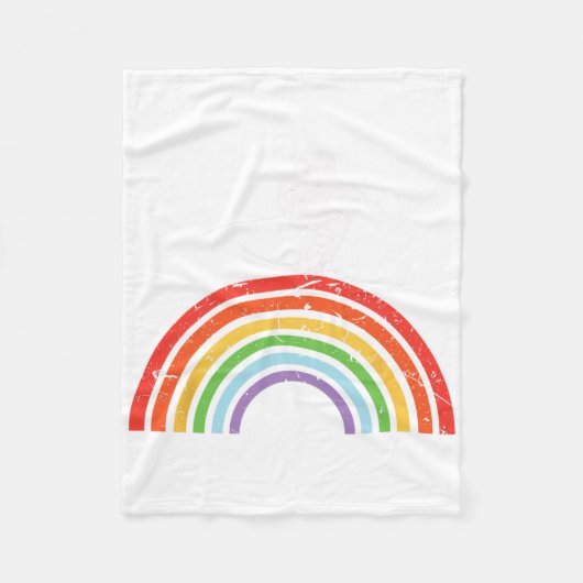 Ski Trip Skiing Rainbow  フリースブランケット (正面)
