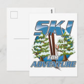 Ski USAアドベンチャーロゴ。 ポストカード (正面/裏面)