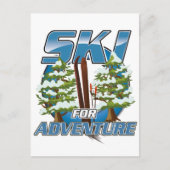 Ski USAアドベンチャーロゴ。 ポストカード (正面)