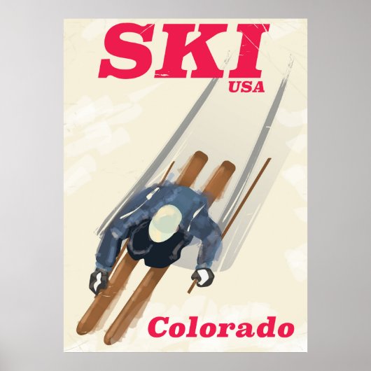 Ski USA Colorado旅行ポスター ポスター (正面)