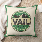 Ski Vail Throw Pillow クッション (ブランケット)