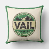 Ski Vail Throw Pillow クッション (裏面)