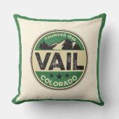 Ski Vail Throw Pillow クッション (正面)
