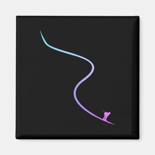 Ski Winter Sports Skiing Skier  マグネット (正面)