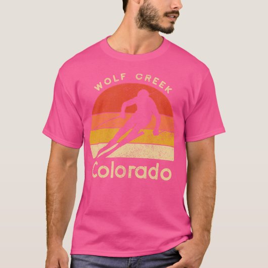 Ski Wolf Creek Colorado Mountain Tシャツ (正面)