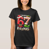 Skibidi 67 Rizzmas Christmas Meme Funny Elf Santa  Tシャツ (正面)