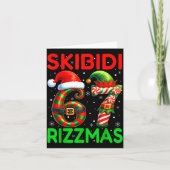 Skibidi 67 Rizzmas Funny Six Seven Meme Christmas  カード (正面)