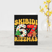 Skibidi 67 Rizzmas Six Seven Meme Christmas Boys G カード (黄色い花)