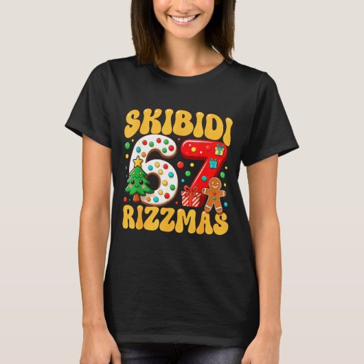 Skibidi 67 Rizzmas Six Seven Meme Christmas Boys G Tシャツ (正面)