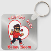 Skibidi Bidi Boom Boom Valentine Meme - Cartoon キーホルダー (裏面)