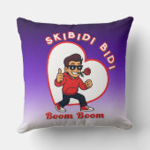 Skibidi Bidi Boom Boom Valentine Meme - Cartoon クッション (裏面)