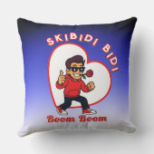 Skibidi Bidi Boom Boom Valentine Meme - Cartoon クッション (裏面)