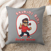 Skibidi Bidi Boom Boom Valentine Meme - Cartoon クッション (ブランケット)