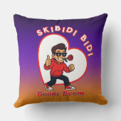 Skibidi Bidi Boom Boom Valentine Meme - Cartoon クッション (裏面)