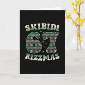 Skibidi Rizzmas 67 Six Seven Meme Ugly Christmas F カード (黄色い花)