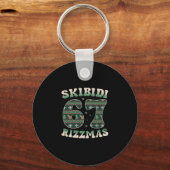 Skibidi Rizzmas 67 Six Seven Meme Ugly Christmas F キーホルダー (正面)