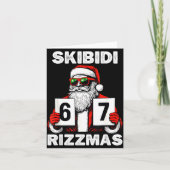 Skibidi Rizzmas Christmas 6 7 Funny Santa  カード (正面)