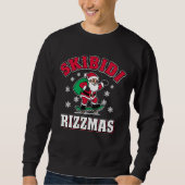 Skibidi Rizzmas Funny Meme Christmas Santa スウェットシャツ (正面)