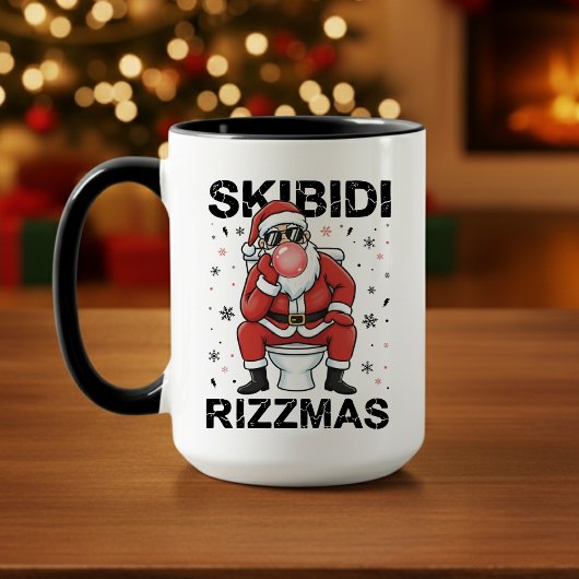 Skibidi Rizzmas Santa Claus Toilet Funny Christmas マグカップ