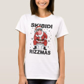 Skibidi Rizzmas Santa Claus Toilet Funny Christmas Tシャツ (正面)