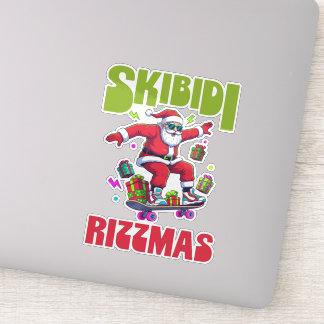Skibidi Rizzmas Santa on his Skate シール