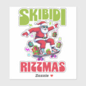 Skibidi Rizzmas Santa on his Skate シール (シート)