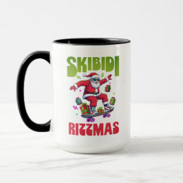 Skibidi Rizzmas Santa on his Skate マグカップ