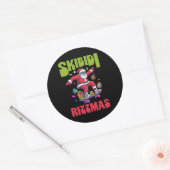 Skibidi Rizzmas Santa on his Skate ラウンドシール (封筒)