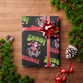 Skibidi Rizzmas Santa on his Skate  ラッピングペーパー
