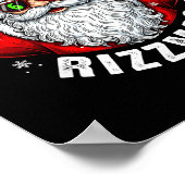 Skibidi Rizzmas Santa Sungles Funny Christmas Men  ポスター (角)