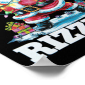 Skibidi Rizzmas Shirt Kids Men Women Christmas San ポスター (角)