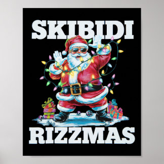Skibidi Rizzmas Shirt Kids Men Women Christmas San ポスター