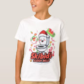  Skibidi Sleigh Bells gen Alpha meme Christmas Tシャツ (正面)