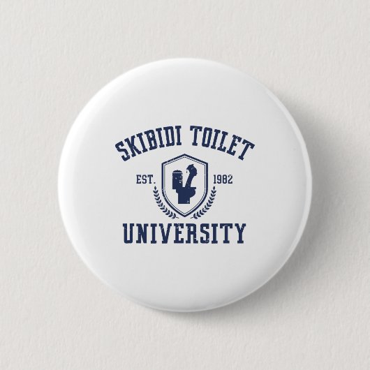Skibidi Toilet University 楽しいSkibidi ミーム 缶バッジ (正面)