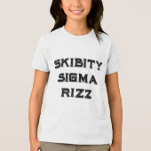 Skibity Sigma Rizz:チャームの巨匠 トライブレンドＴシャツ (正面)