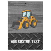 Skid Steer Construction Logo clipboard クリップボード (裏面)